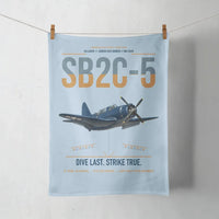 Thumbnail for SB2C-5 Helldiver design on light blue towel