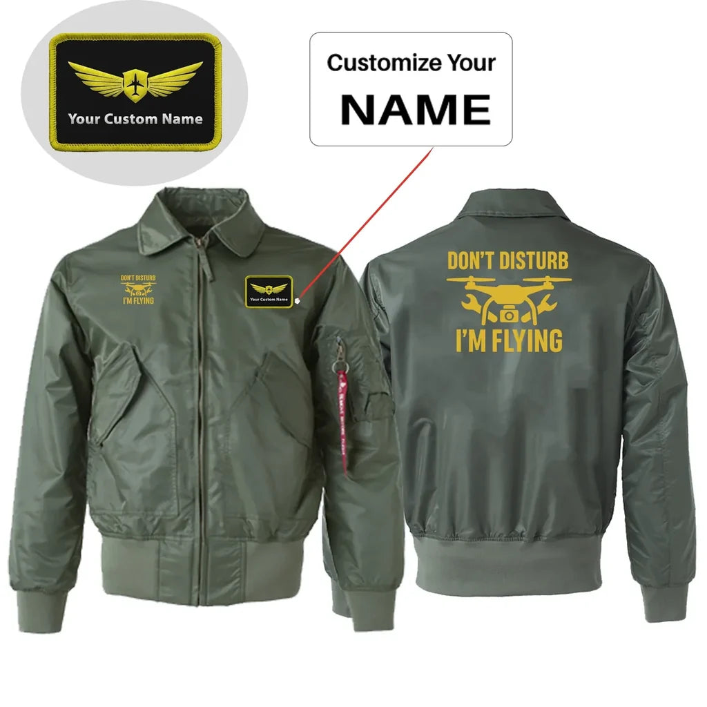 Customisable Don't Disturb I'm Flying Embroidery Patch - view 5