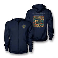 Thumbnail for VINTAGE G4143 - The Restoration Barn - Premium Zipped Hoodie design on navyblue