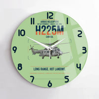 Thumbnail for Airbus Helicopters H225M Caracal design on light green no frame wall clock