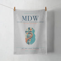 Thumbnail for Chicago Midway International Airport (MDW) design on light gray towel