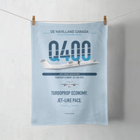 Thumbnail for De Havilland Dash 8-400 design on light blue towel