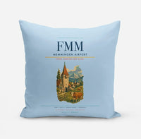 Thumbnail for Memmingen Airport (FMM) design on light blue pillow