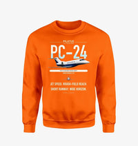 Thumbnail for Pilatus PC-24 design on orange sweatshirt