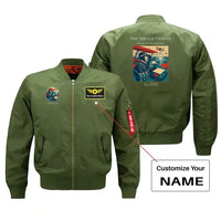 Thumbnail for VINTAGE G4337 - The Mirage Chaser - Bomber Jacket design on green+name