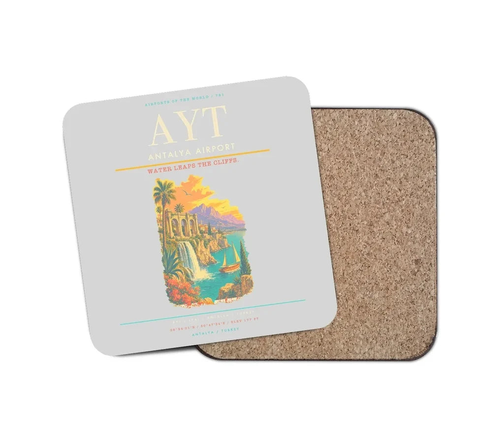 Antalya Airport AYT Coaster 1-Piece - Light Gray