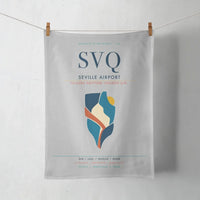 Thumbnail for Seville Airport (SVQ) design on light gray towel