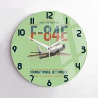 Thumbnail for F-84E Thunderjet design on light green no frame wall clock