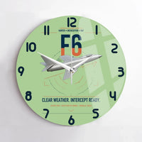 Thumbnail for Hawker Hunter F6 design on light green no frame wall clock