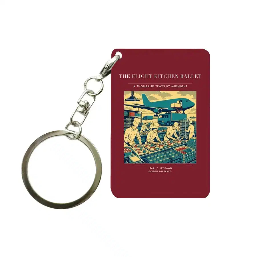 VINTAGE G4374 - The Flight Kitchen Ballet - Designed Key Chain design on darkred