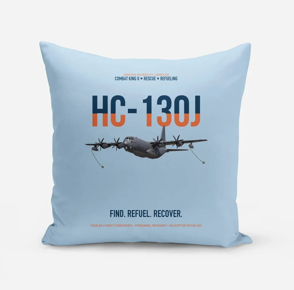 HC-130J COMBAT KING II design on light blue pillow