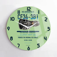 Thumbnail for CF34-3B1 design on light green no frame wall clock