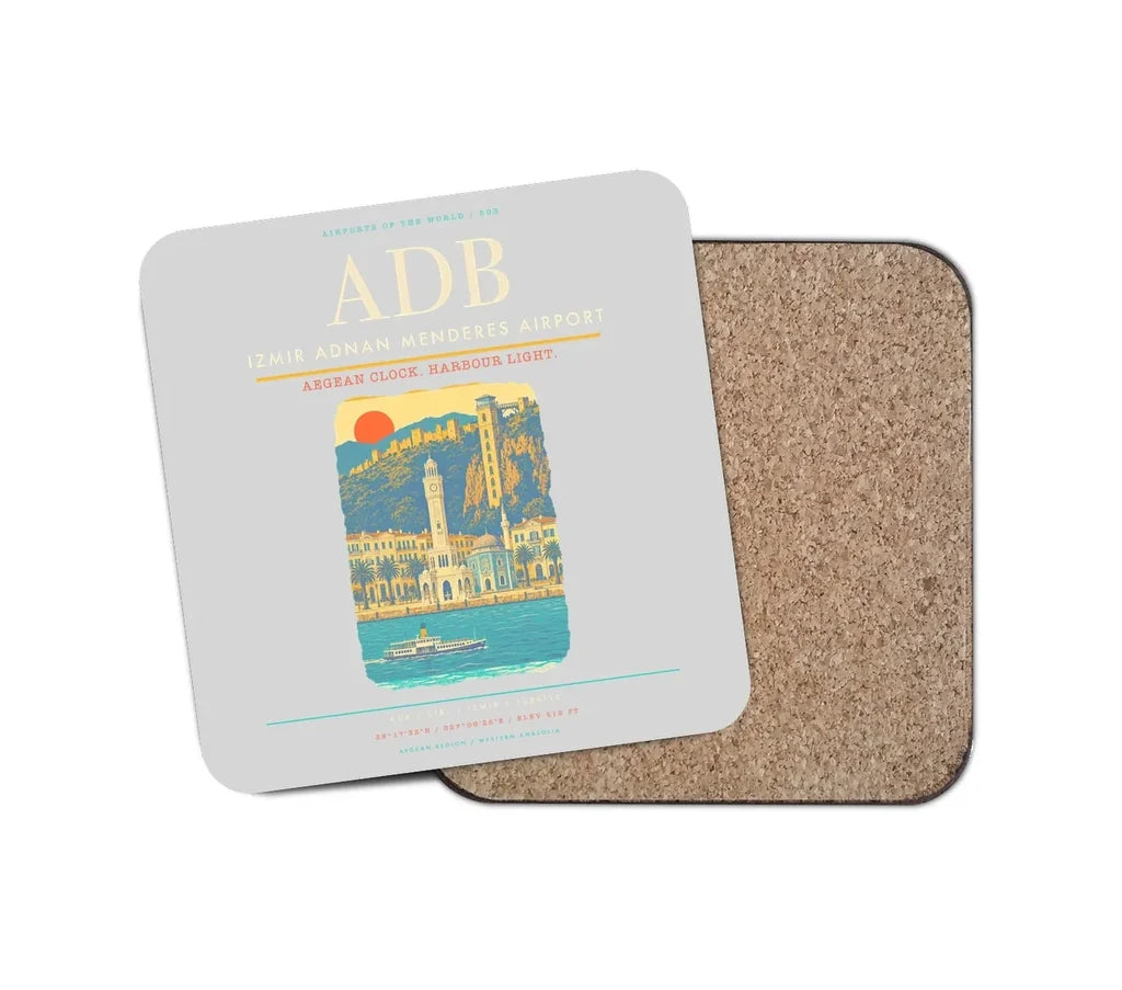 Izmir Adnan Menderes Airport ADB Coaster 1-Piece - Light Gray