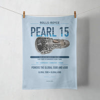 Thumbnail for PEARL 15 design on light blue towel