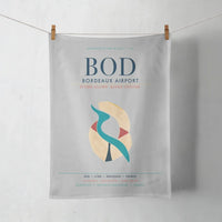 Thumbnail for Bordeaux Airport (BOD) design on light gray towel
