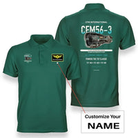 Thumbnail for CFM56-3 design on green polo with custom name badge
