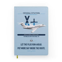 Thumbnail for Cessna Citation X+ design on light blue notebook