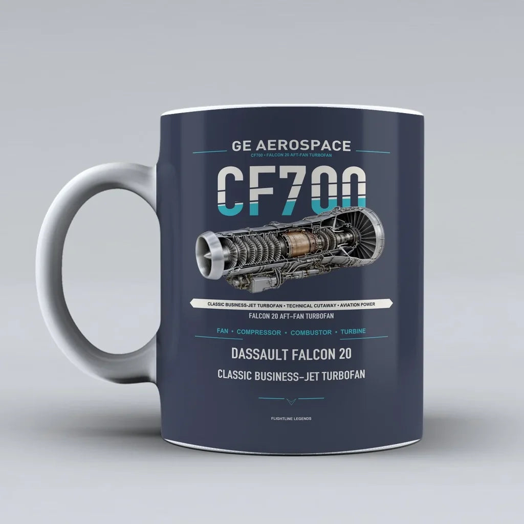 Mug design on dark blue cf700