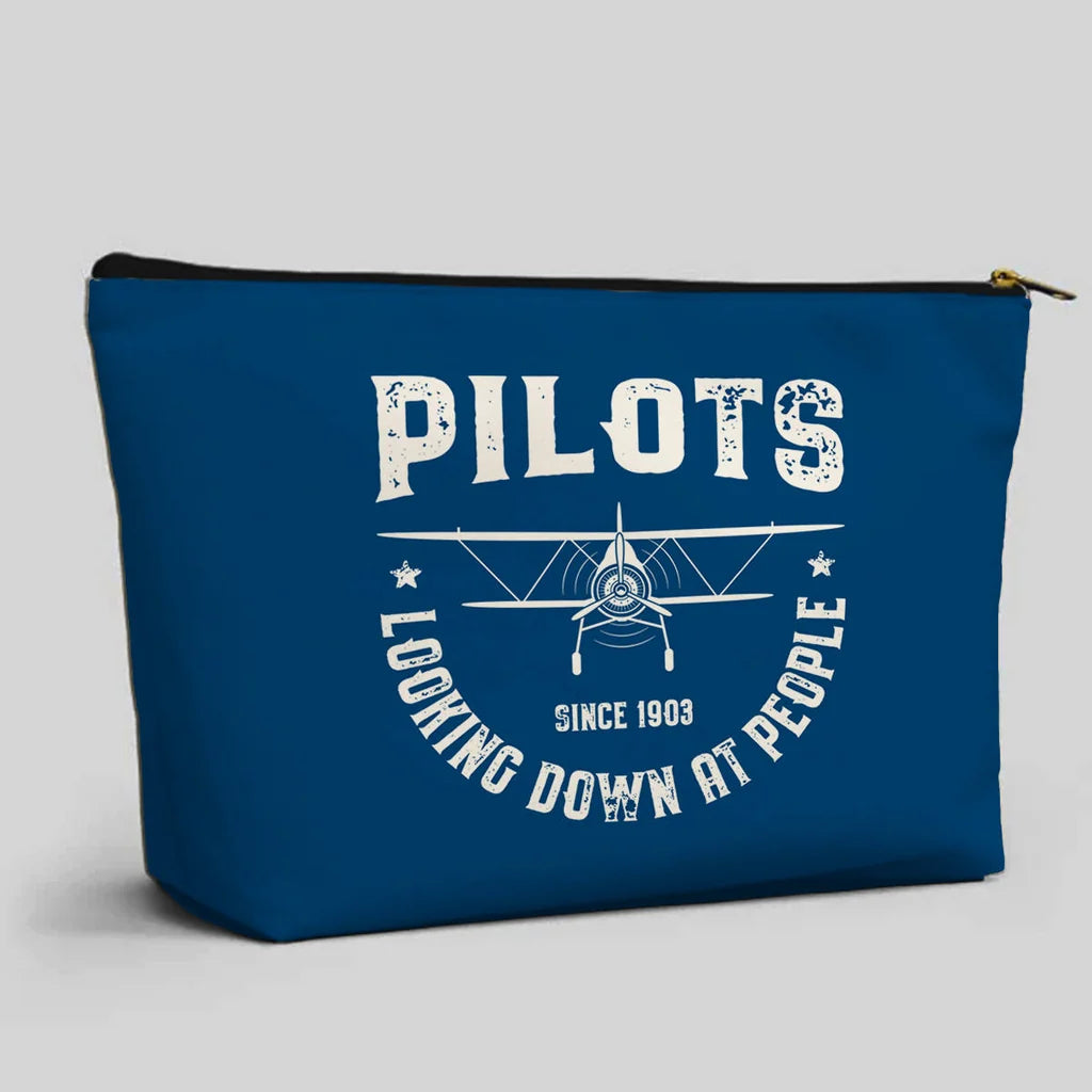 Pilots Looking Down at People Zipper Pouch - view 5