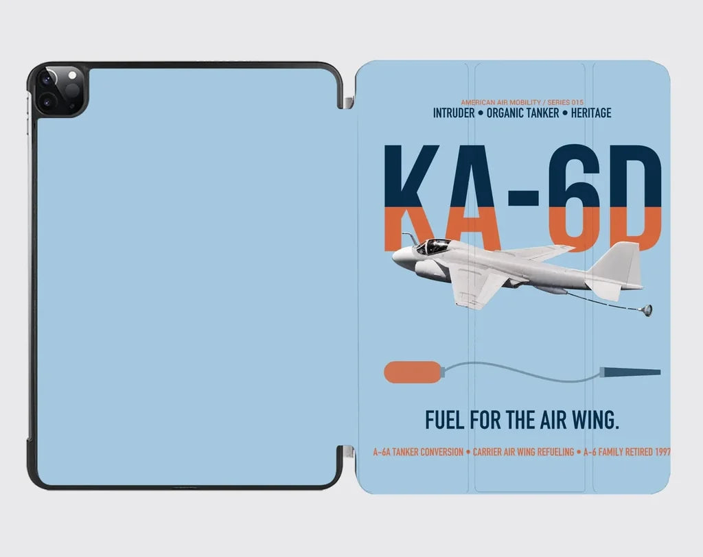 KA-6D Intruder design on light blue ipad tablet case