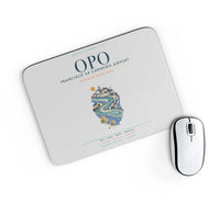Thumbnail for Porto Francisco Sá Carneiro Airport (OPO) design on light gray rectangle mouse pad