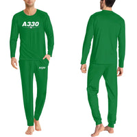 Thumbnail for Super Airbus A330 men pajamas - Green