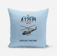 Thumbnail for Bell 412EPI design on light blue pillow