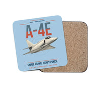 Thumbnail for A-4E Skyhawk design on light blue 1 piece coaster