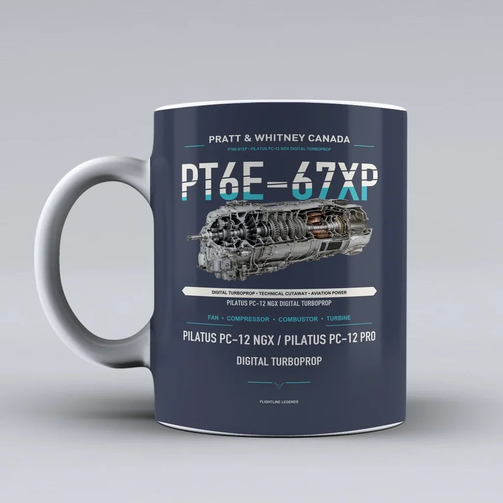 Mug design on dark blue pt6e 67xp
