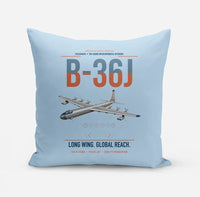 Thumbnail for B-36J Peacemaker design on light blue pillow