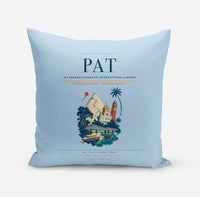 Thumbnail for Jay Prakash Narayan International Airport (PAT) design on light blue pillow