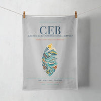 Thumbnail for Mactan-Cebu International Airport (CEB) design on light gray towel