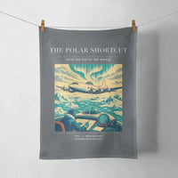 Thumbnail for VINTAGE G4086 - The Polar Shortcut - Designed Towels design on gray