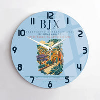 Thumbnail for Aeropuerto Internacional de Guanajuato (BJX) design on light blue no frame wall clock