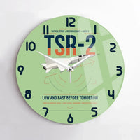 Thumbnail for BAC TSR-2 design on light green no frame wall clock