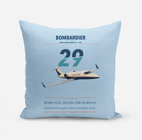 Thumbnail for Bombardier Learjet 29 design on light blue pillow