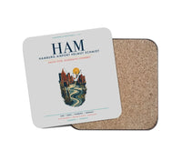 Thumbnail for Hamburg Airport Helmut Schmidt (HAM) design on light gray 1 piece coaster