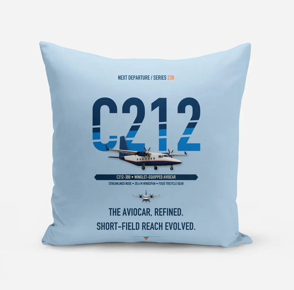 CASA C-212-300 Aviocar design on light blue pillow