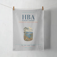 Thumbnail for Hobart Airport (HBA) design on light gray towel