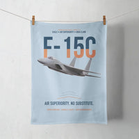 Thumbnail for F-15C Eagle Air Superiority No Substitute design on light blue towel