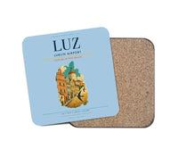 Thumbnail for Lublin Airport (LUZ) design on light blue 1 piece coaster