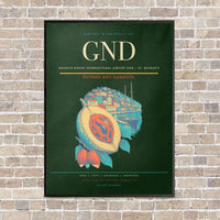 Thumbnail for Maurice Bishop International Airport GND — St. George's vertical canvas print - framed - dark green background