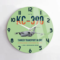 Thumbnail for Embraer KC-390 Millennium design on light green no frame wall clock