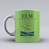 Thumbnail for Elmira Corning Regional Airport (ELM) airport code design on light green ceramic mug