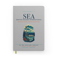 Thumbnail for Seattle-Tacoma International Airport (SEA) design on light gray notebook