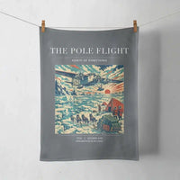 Thumbnail for VINTAGE G4019 - The Pole Flight - Designed Towels design on gray