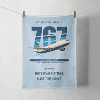 Thumbnail for Boeing 767-300F design on light blue towel