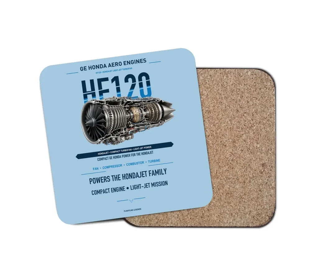 HF120 design on light blue 1 piece coaster