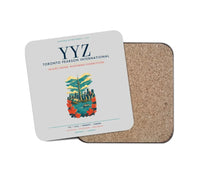 Thumbnail for Toronto Pearson International Airport (YYZ) design on light gray 1 piece coaster