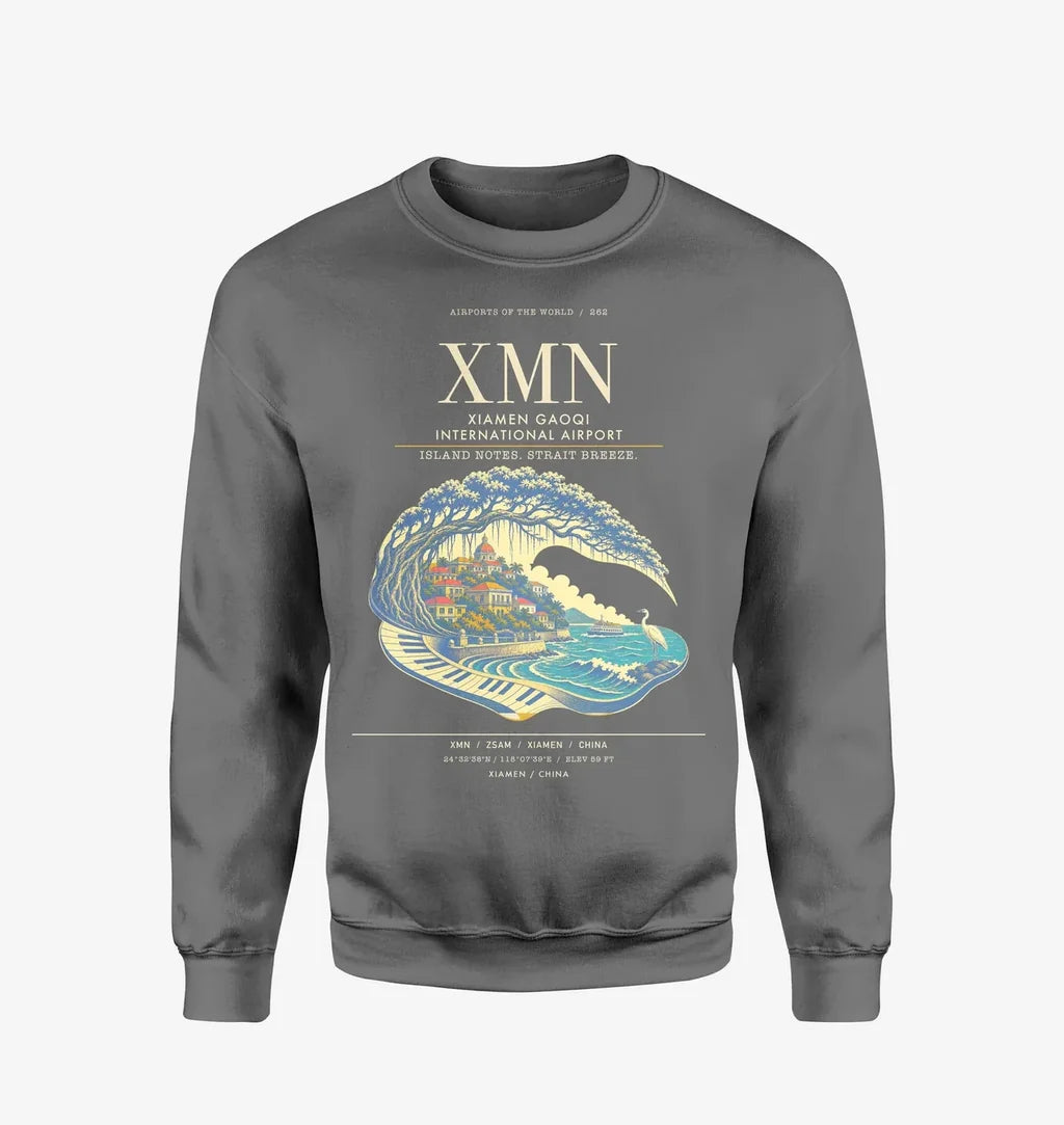 Xiamen Gaoqi International Airport XMN Sweatshirt - Gray